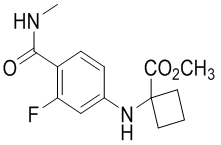 1-((3-氟-4-(甲基氨基甲?；┍交?氨基)環(huán)丁烷羧酸甲酯